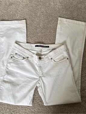 DKNY Low Rise Flare White Jeans Y2K 00s Vintage Girly Summer